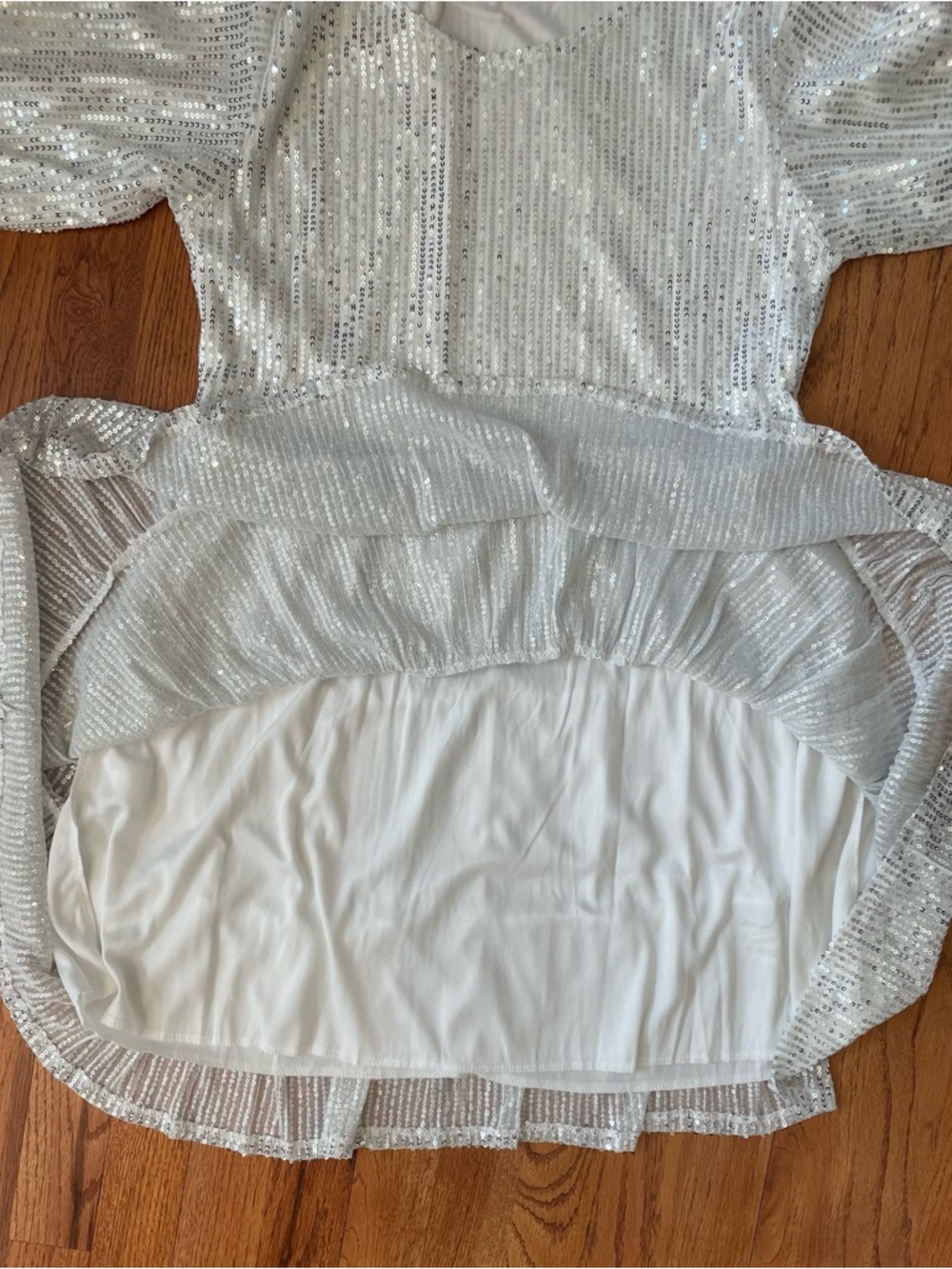 Athena Full Sequin Mini Dress. Small.🪩❤️Silver Sequins. - Picture 7 of 10